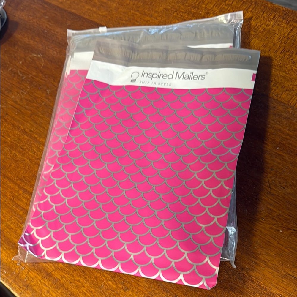 Pink Mermaid Print Poly Mailers